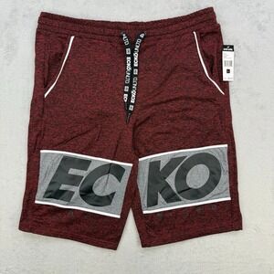 Ecko Unltd Shorts Mens True Red Flyknit Athletic Gym Workout Casual Size‎ XL